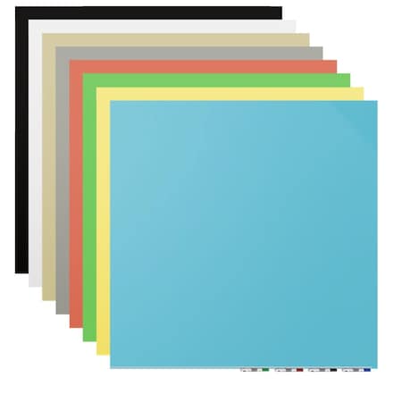 Flipside Products Ghent Aria Low Profile Glass Whiteboard, 4 x 4 ft. 1595163